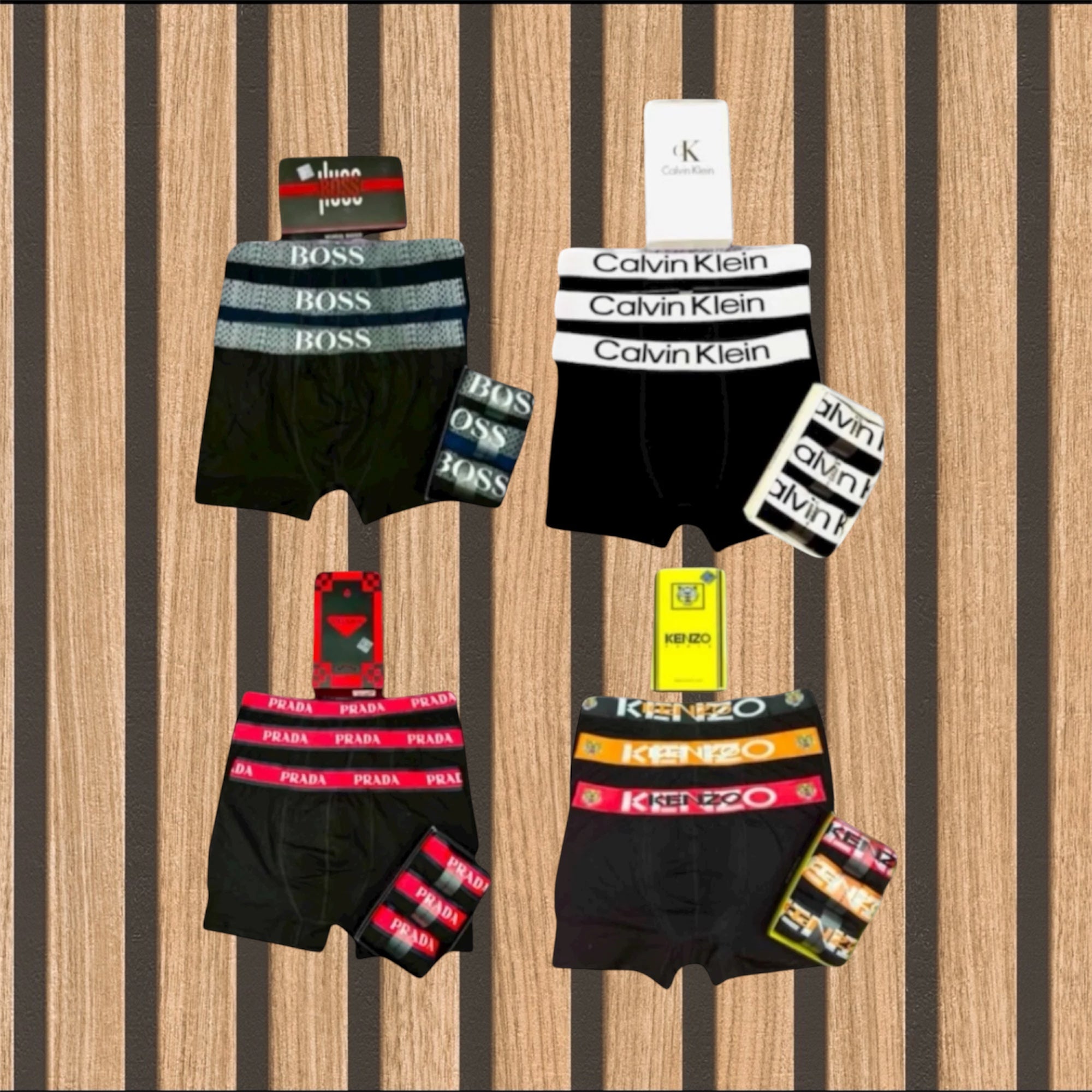 Mix 4 πακέτα 12 ανδρικών boxer - 1088