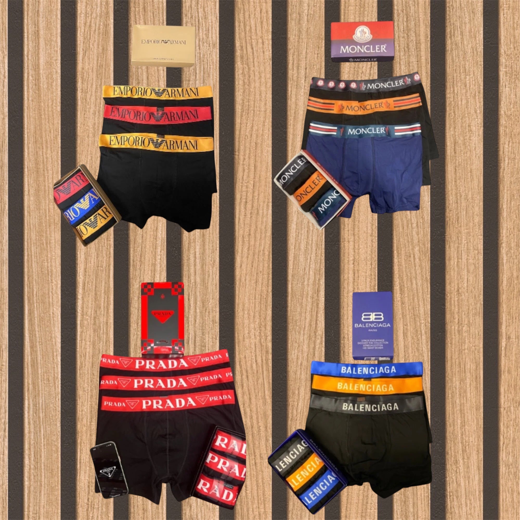 Mix 4 πακέτα 12 ανδρικών boxer - 1098