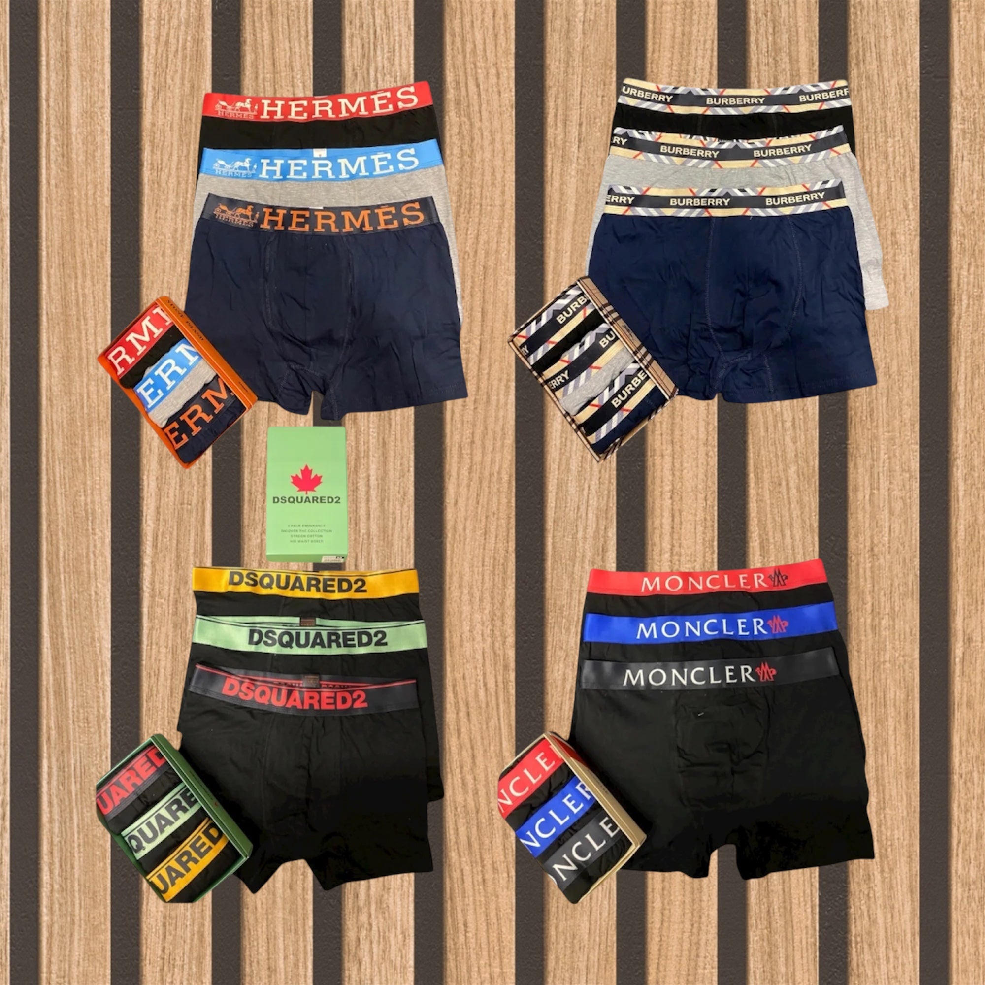 Mix 4 πακέτα 12 ανδρικών boxer - 1096